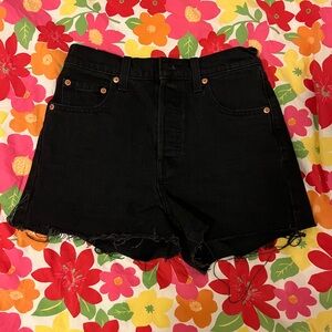 Levi's Black Ribcage Jean Shorts